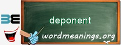 WordMeaning blackboard for deponent